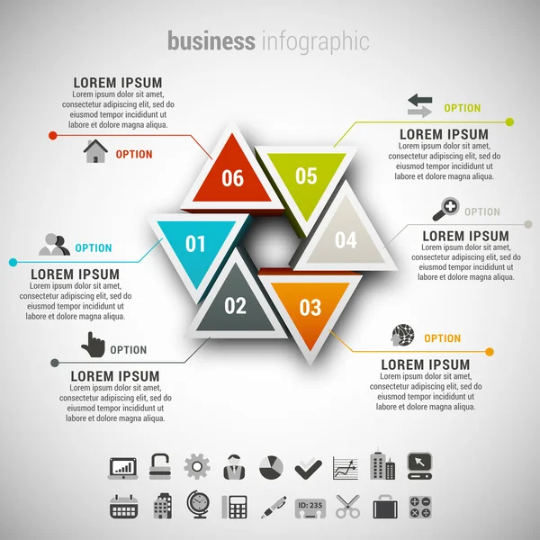 Infográfico de negócios moderno — Vetor de Stock