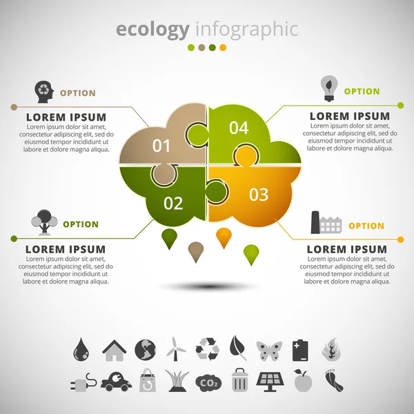 Infografik zur kreativen Ökologie — Stockvektor