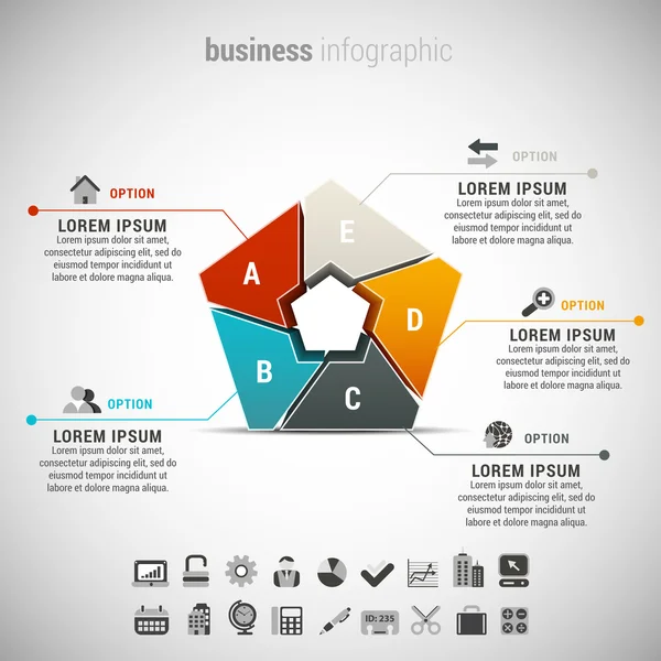 Infografik für kreative Unternehmen — Stockvektor