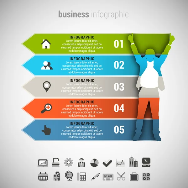 Infografik für kreative Unternehmen — Stockvektor