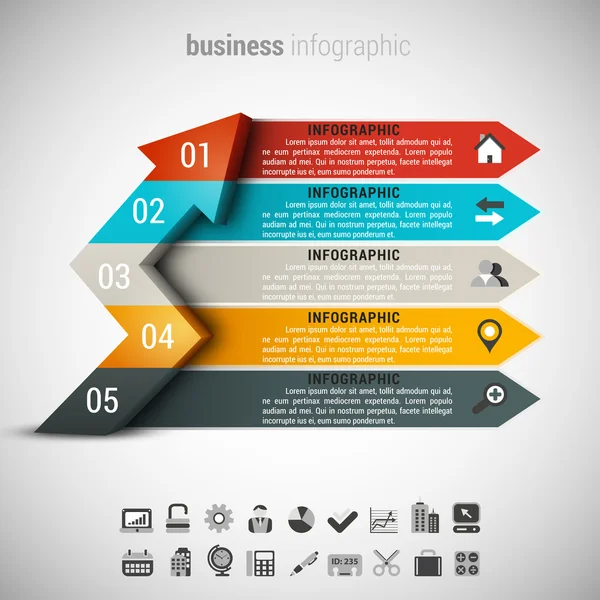 Modern Business Infographic — Stock Vector