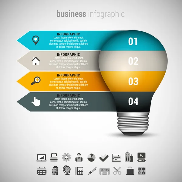 Infografía empresarial creativa — Vector de stock