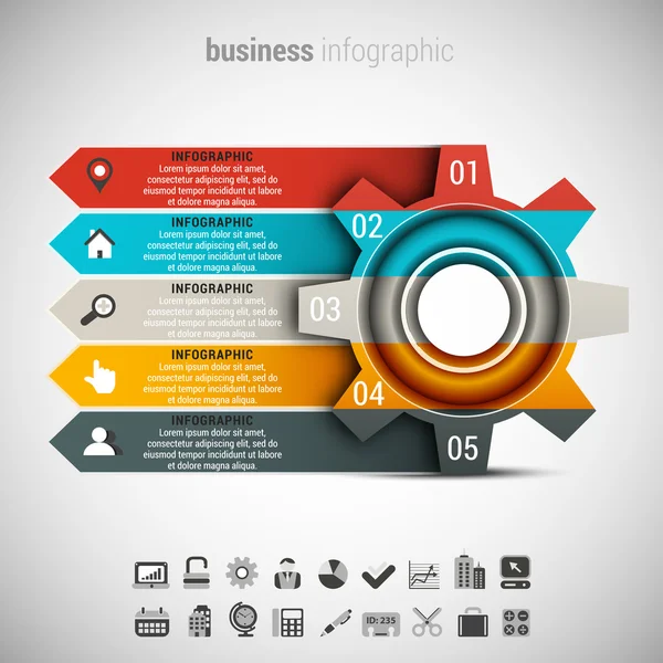 Infográfico de negócios criativos — Vetor de Stock