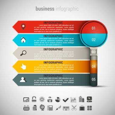 Fütüristik iş Infographic