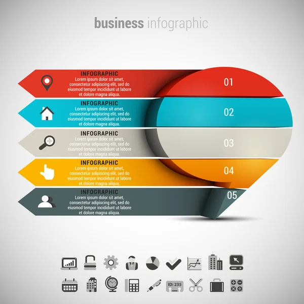 Fütüristik iş Infographic — Stok Vektör