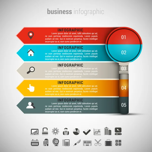 Futuristic Business Infographic — Stock Vector