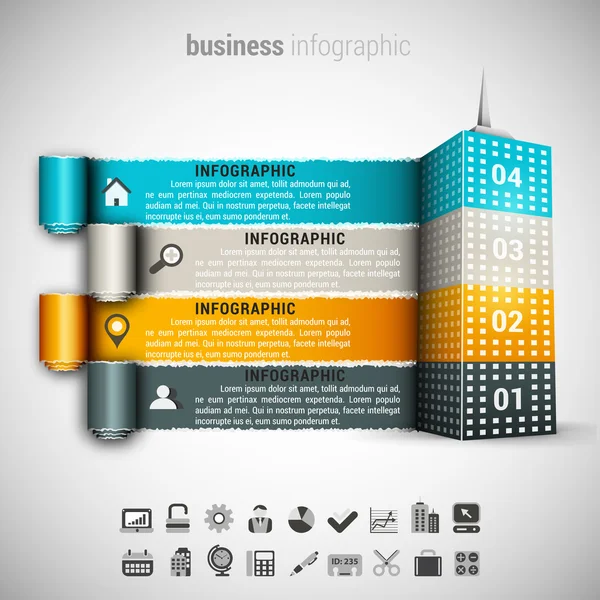 Infografía empresarial creativa — Vector de stock