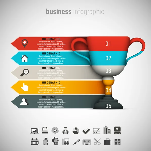 Infographie commerciale créative — Image vectorielle