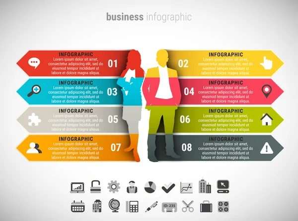Инфографика творческого бизнеса — стоковый вектор