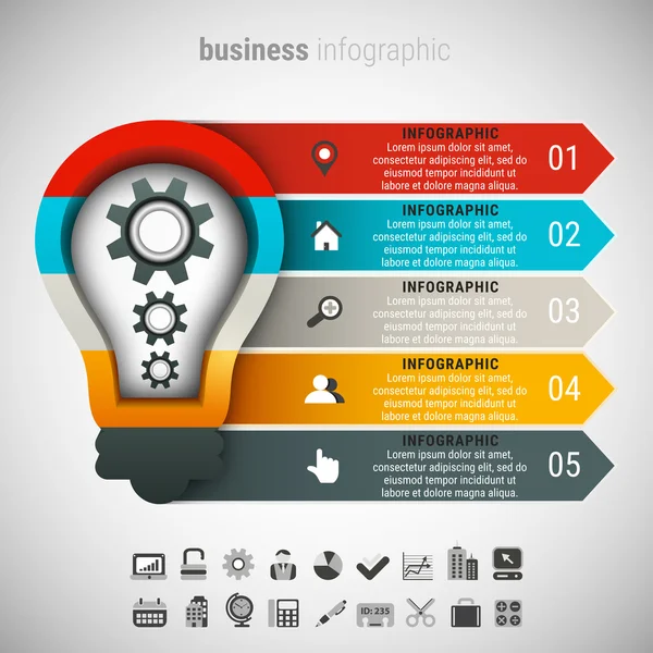 Yaratıcı iş Infographic — Stok Vektör