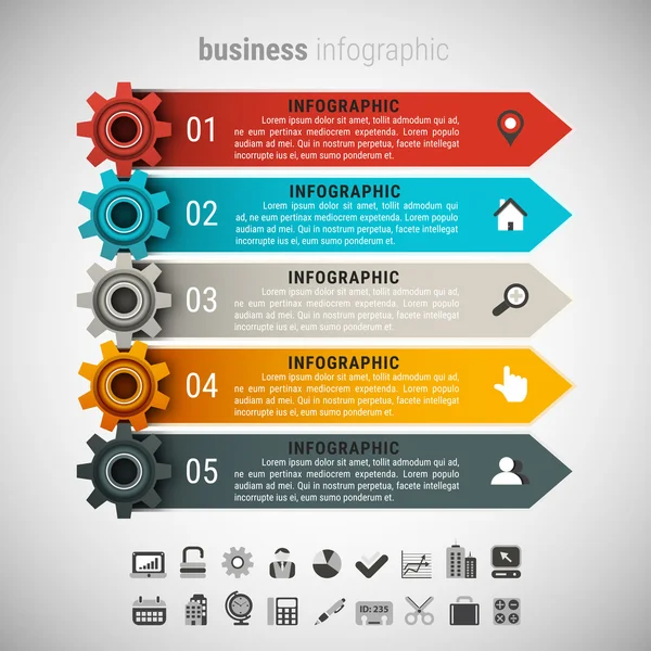 Infografica creativa aziendale — Vettoriale Stock