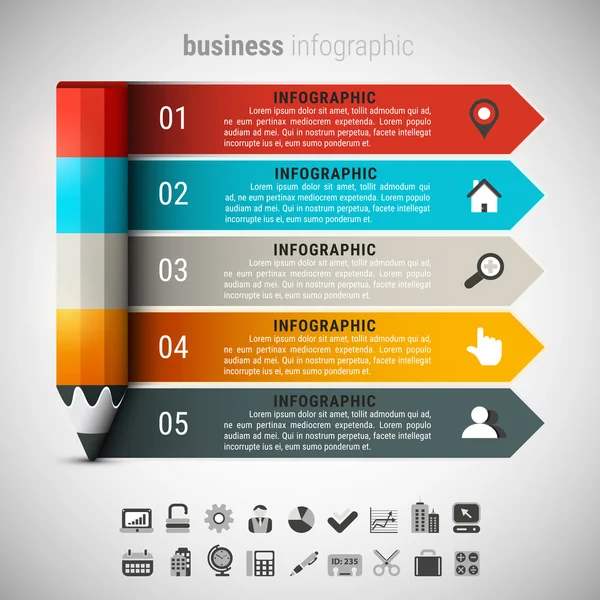 Infografik für kreative Unternehmen — Stockvektor