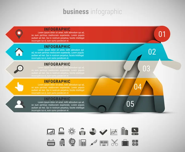 Infographie commerciale créative — Image vectorielle