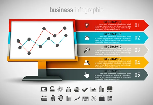 Infographie commerciale créative — Image vectorielle