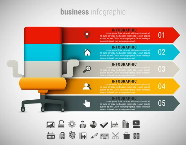 Δημιουργική επιχειρηματική infographic — Διανυσματικό Αρχείο