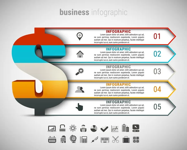 Infographie commerciale créative — Image vectorielle