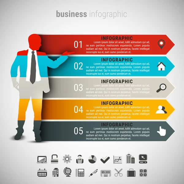 Infográfico de negócios criativos — Vetor de Stock