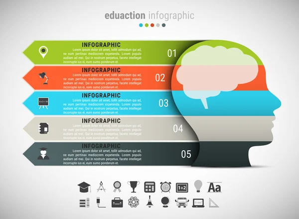 Творчі освіти інфографіки — стоковий вектор