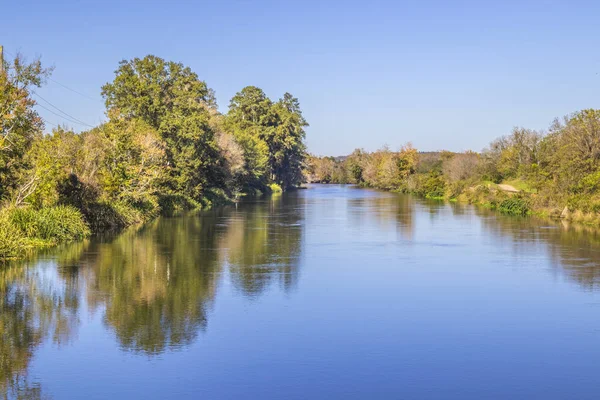 Colores Río Otoño Cielos Azules Claros Georgia —  Fotos de Stock