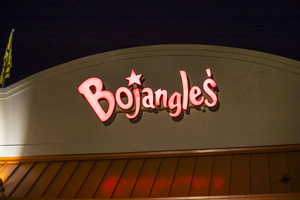 Augusta Usa Bojangles Restaurang Skylt Natten — Stockfoto