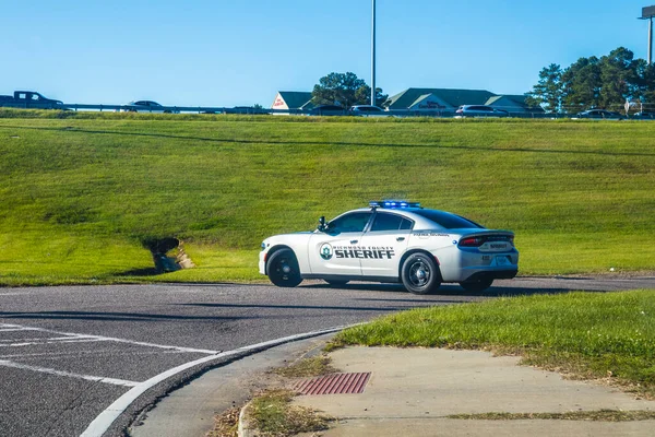 Augusta Eua Richmond County Carro Polícia Bloqueia Interestadual Rampa — Fotografia de Stock