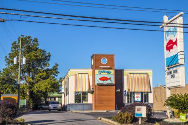 Augusta, Ga / USA - 120: Kaptan D 'nin Restoran manzarası