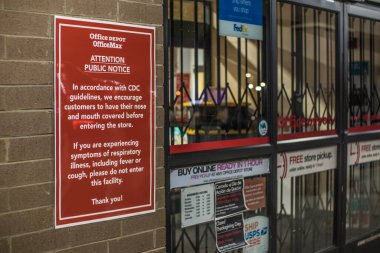 Kuzey Augusta, SC USA - 121-20: Ofis Deposu Maksimum Gece Cavid-19 tabelası