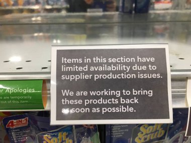 Temizlik malzemeleri bölümünün siyah-beyaz borsasında marketin borsa levhası bitti.