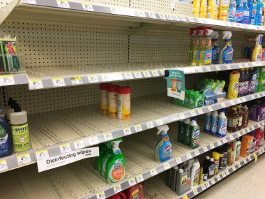 Augusta, Ga USA 125 20: Kroger marketi Düşük ve boş temizlik bölümü ve imza