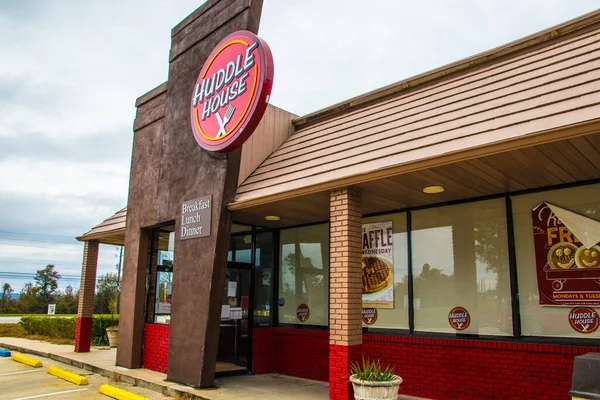 Augusta Usa Huddle House Restaurant Cerrado Mirando Hacia Arriba Vista — Foto de Stock