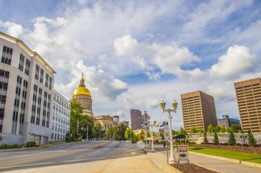Atlanta, Ga USA 06 07: 20 Atlanta şehir merkezi Georgia gökyüzü bulutlu
