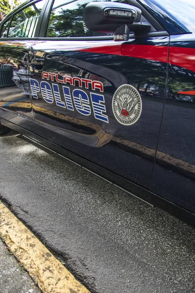 Атланта Штат Джорджия Сша Полицейский Автомобиль Атланты Рядом Боковой Дверью — стоковое фото