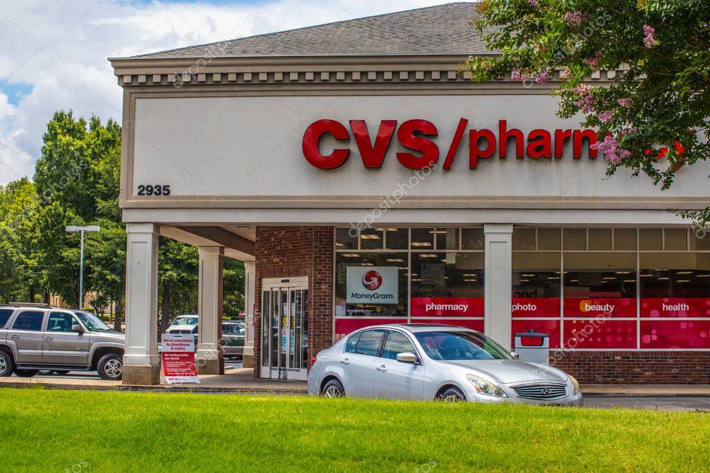 Gwinnett County, Ga USA - 07 08 20: CVS side building view