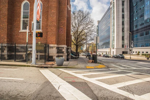 Atlanta Usa Rue Centre Ville Sans Circulation Bâtiments — Photo