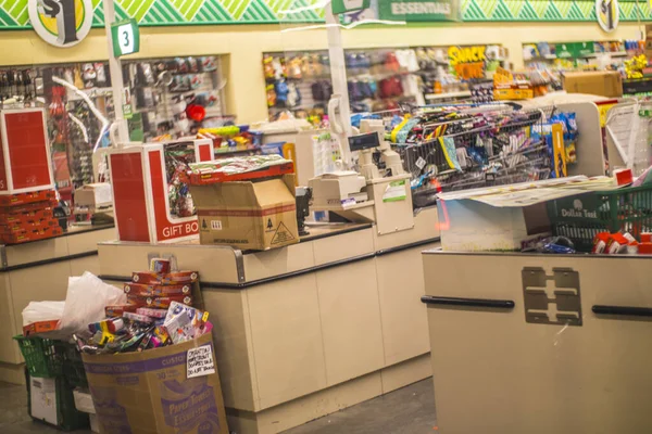 Augusta Usa Inundaciones Tiendas Dollar Tree Cerradas Dentro —  Fotos de Stock