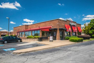 Gwinnett, County USA - 05: 31-20: Applebees bar ve ızgara restuarant köşe manzarası