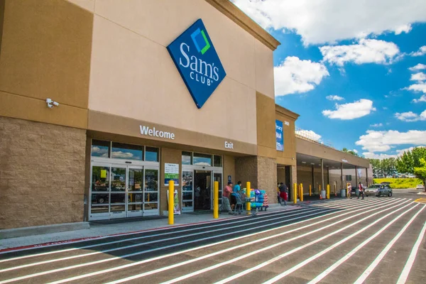 Gwinnett County Usa Los Compradores Pánico Tienda Sams Club Salen — Foto de Stock