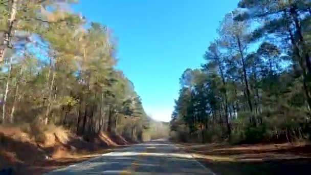 Burke County Usa Pov Guida Campagna Keysville Road Autunno Una — Video Stock