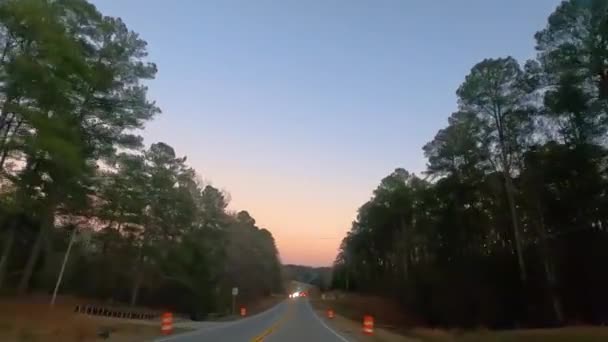 Columbia County États Unis Conduite Travers Une Zone Construction Routière — Video