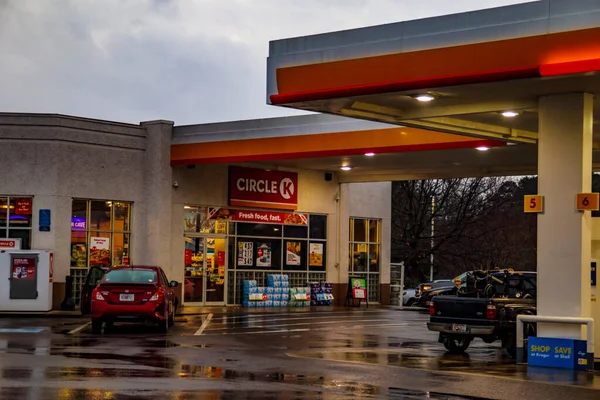 Augusta Usa Circle Gas Convenience Store Cars Close — Stock fotografie