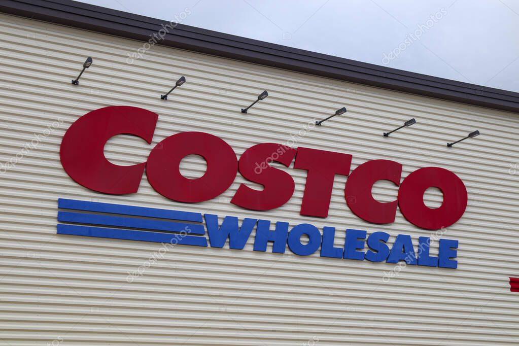 Augusta, Ga USA 01 07 21: Costco Wholesale retail store building sign