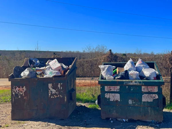 Burke County Usa Rural County Public Waste Trash Dump Local — Stock Photo, Image