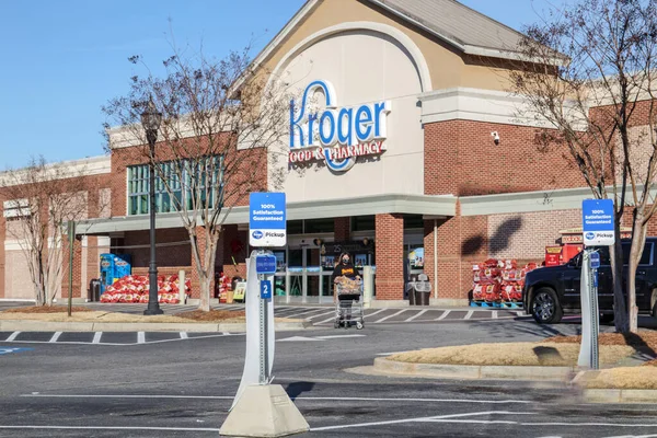Округ Колумбия Штат Джорджия Сша Продавщица Продуктового Супермаркета Kroger Женщина — стоковое фото