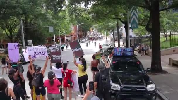 Atlanta Usa Atlanta Fekete Életek Számítanak George Floyd Tiltakozása Belvárosban — Stock videók