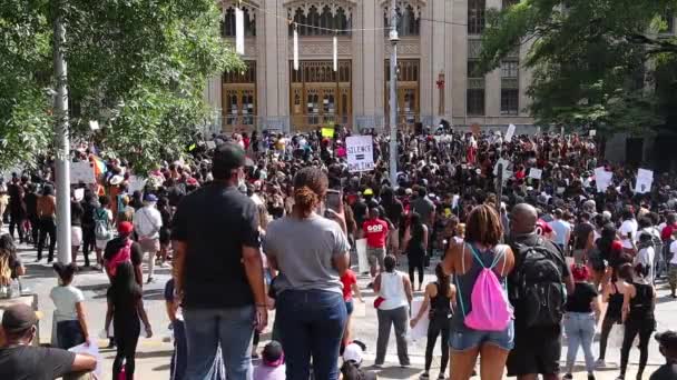 Atlanta Usa Atlanta Protestas George Floyd Breonna Taylor Discurso Sigue — Vídeos de Stock