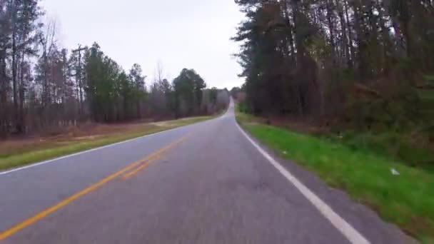 Burke County Usa Driving First Person View Country Road Waste — стокове відео