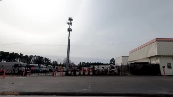 Augusta Usa Panneau Une Installation Stockage Camions Déménagement — Video