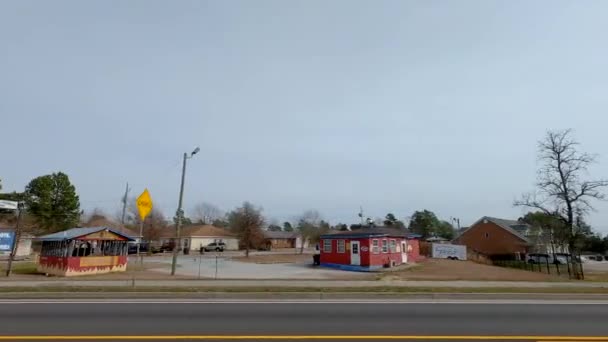 Augusta Usa Barton Şapel Yolu Şehir Yolu Kırmızı Nokta Mağazası — Stok video
