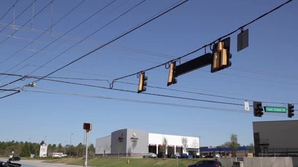 Augusta Usa Tráfico Vista Nuevo Cambio Aceite Jiffy Lube Carretera — Vídeo de stock