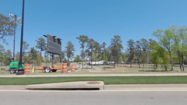 Augusta Usa Masters Golf Tournament Berckmans Road Masters Staging Entrance — Stock Video